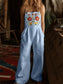 Floral Embroidered Wide Leg Jumpsuit nicholesgifts