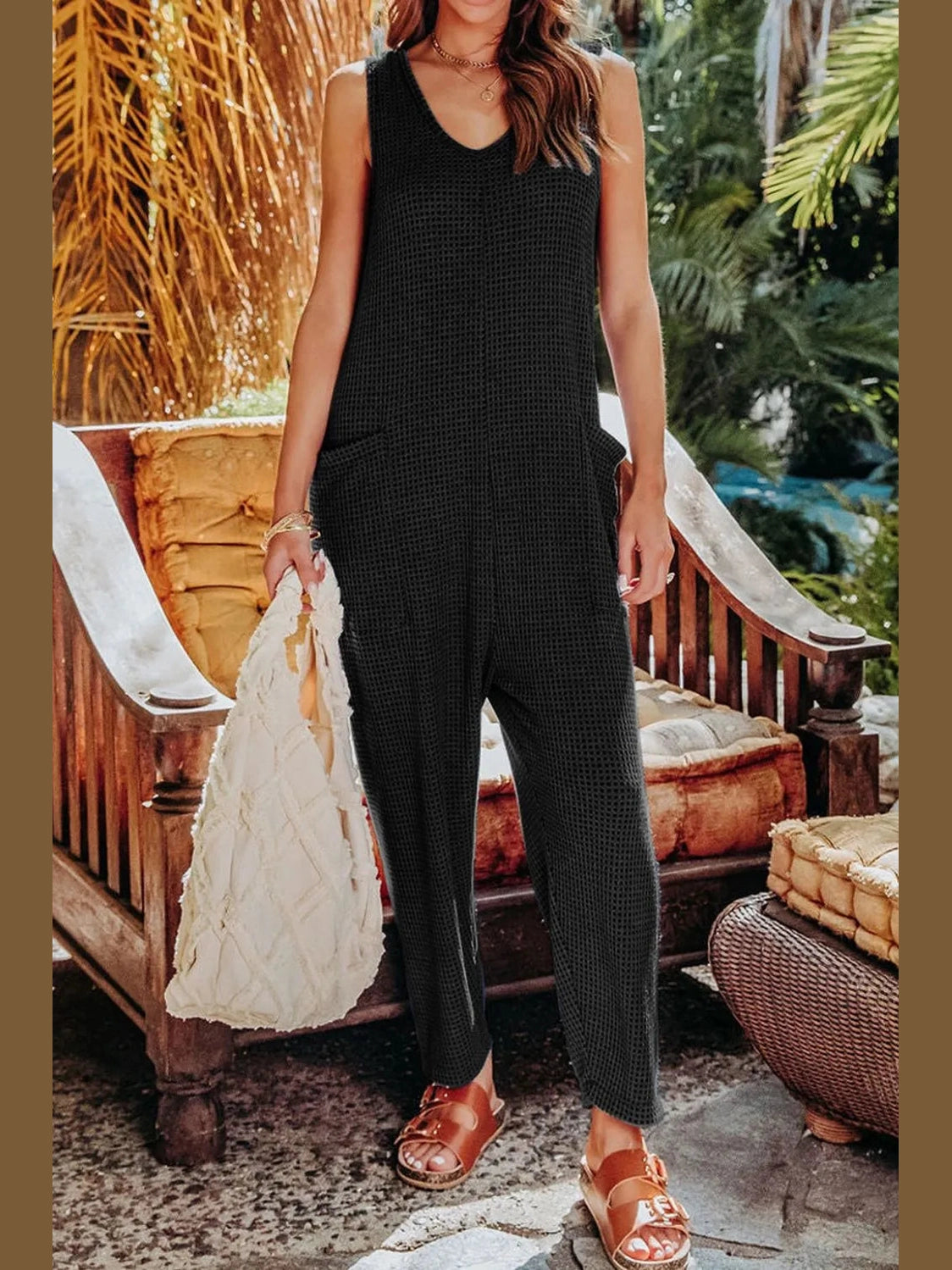 Double Take Full Size Sleeveless Straight Jumpsuit nicholesgifts
