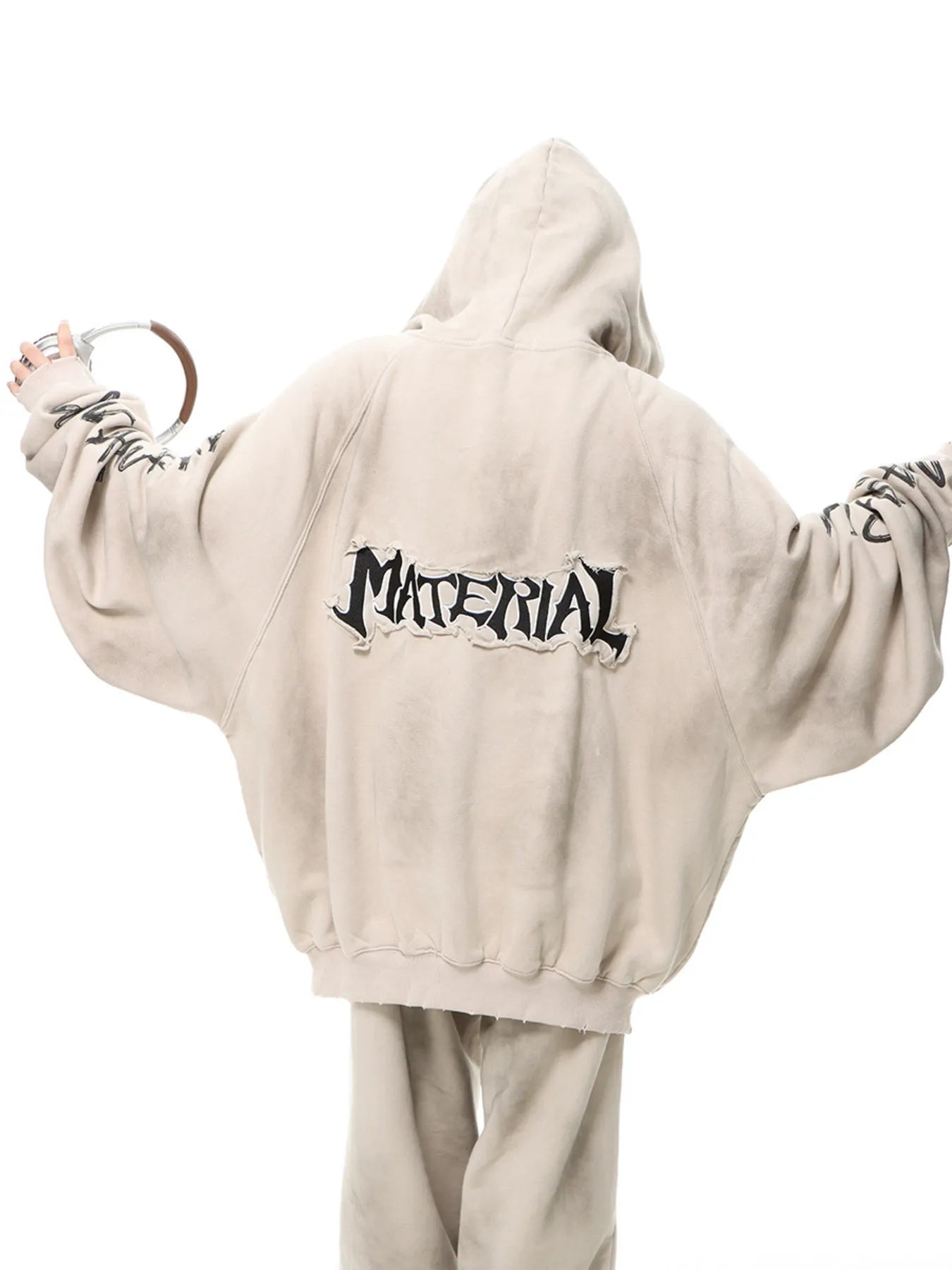 Men's Oversized Letter Graphic Zip-Up Hoodie NicholesGifts