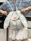 Striped Star Bunny Ear Backpack Bag nicholesgifts