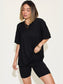 WomeBasic Bae Full Size V-Neck Drop Shoulder Short Sleeve T-Shirt and Shorts Set nicholesgifts
