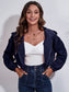 Drawstring Hooded Zip Up Jacket with Pockets nicholesgifts