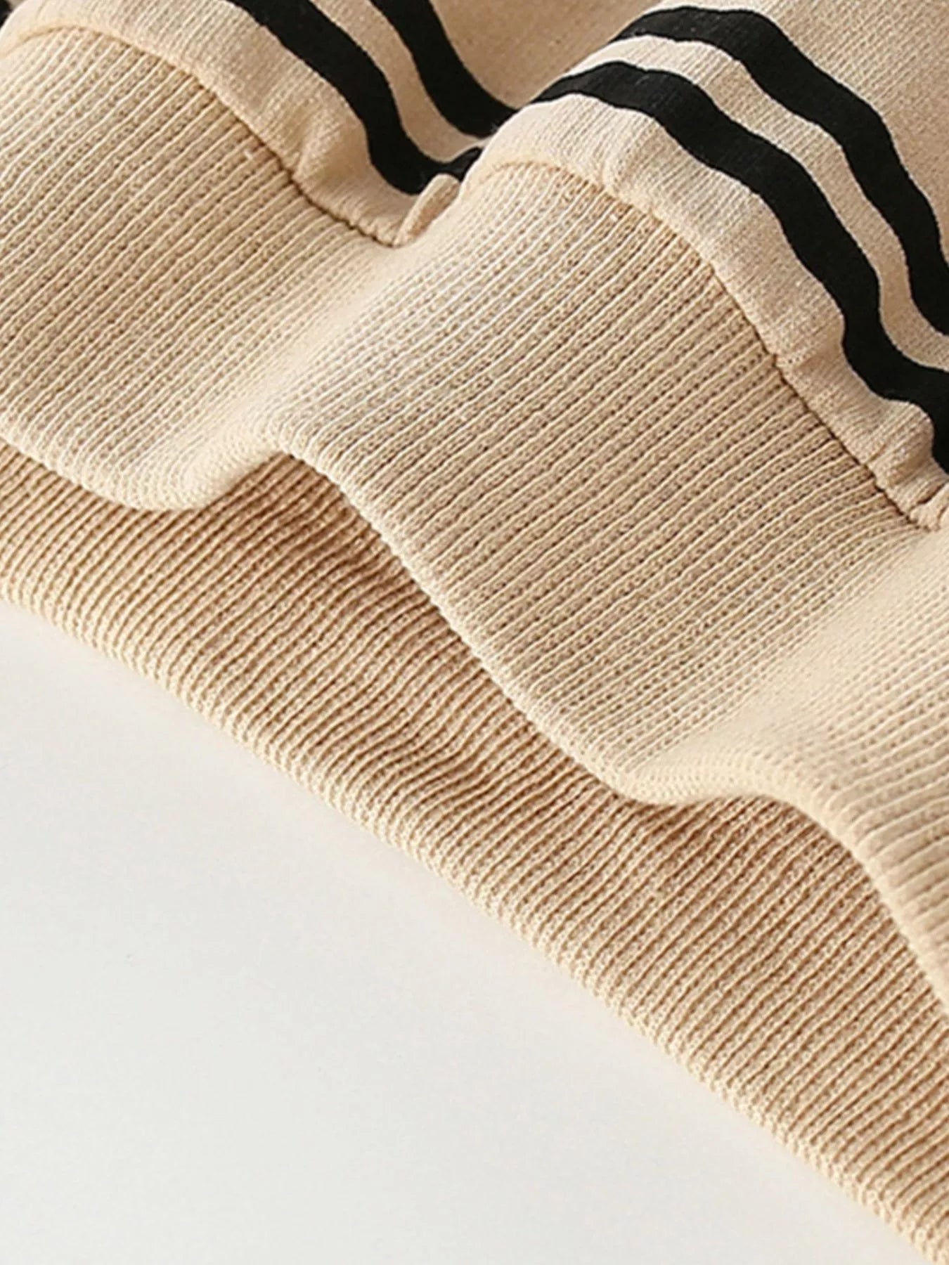 Children's Striped Bear Crew Neck Sweatshirt Trendsi