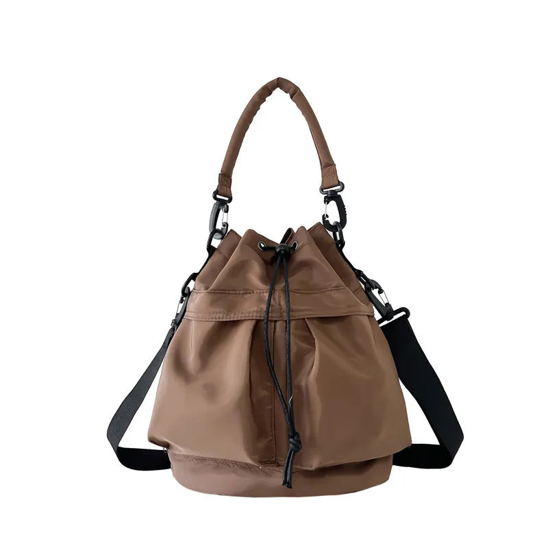 Drawstring Nylon Bucket Bag Trendsi