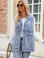 Button Up Collared Neck Denim Jacket with Pockets nicholesgifts