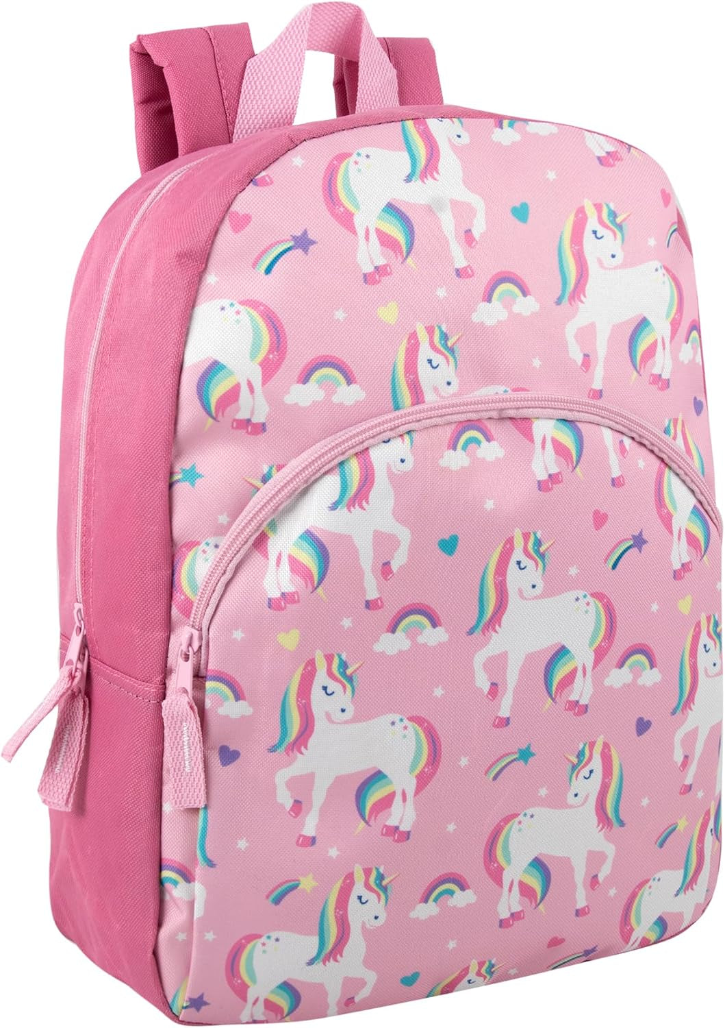 15 Inch Kids Backpacks for Boys & Girls | Preschool, Kindergarten, Elementary School Backpacks with Adjustable, Padded Straps (Happy Hearts)
