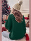 Women Double Take Full Size Merry Christmas Turtleneck Long Sleeve Sweater nicholesgifts