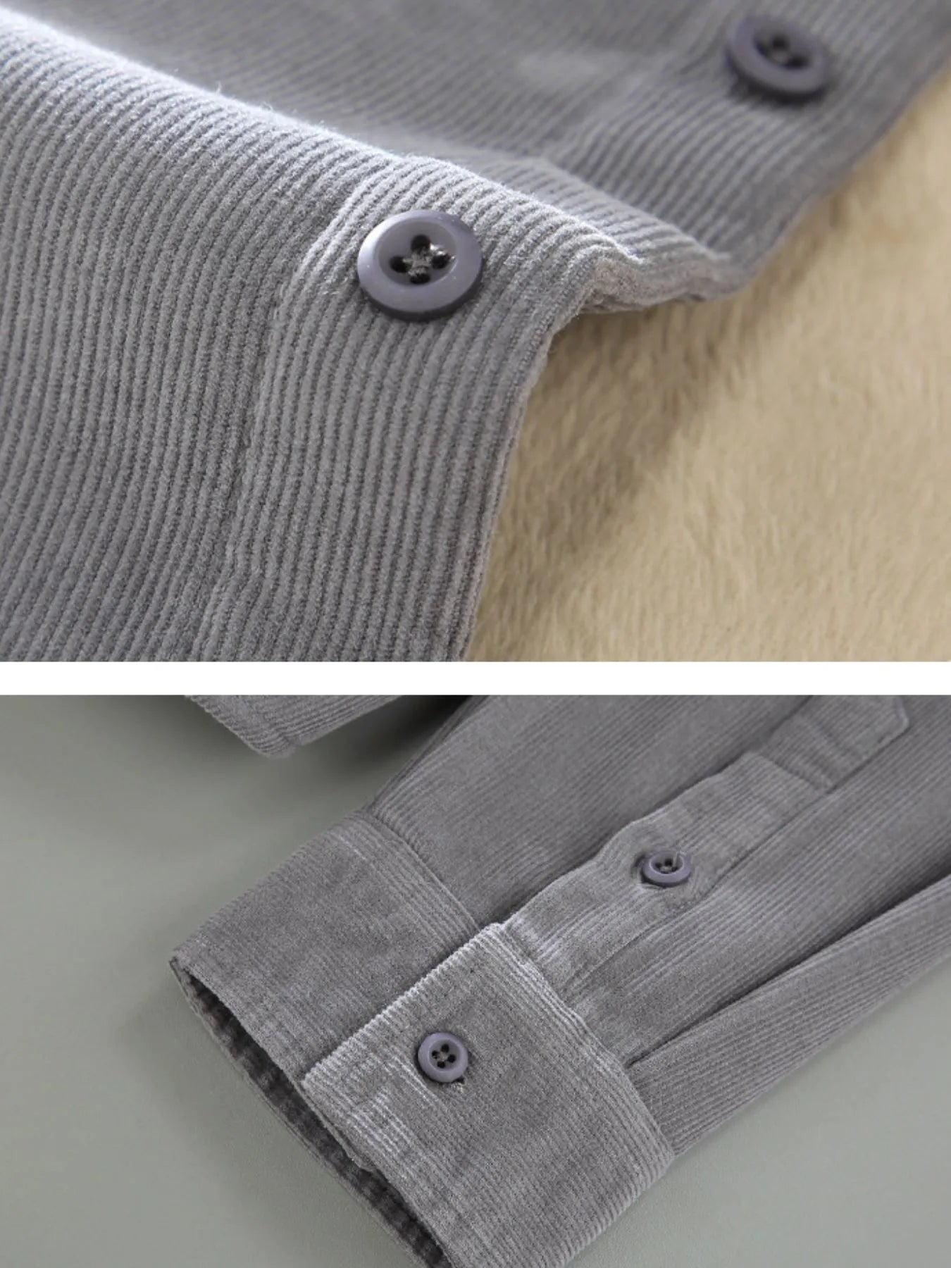 Men's Plus Size Button Up Long Sleeve Jacket