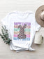 HAPPY EASTER Round Neck Short Sleeve T-Shirt nicholesgifts