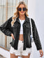 Pearl Trim Raw Hem Denim Jacket nicholesgifts