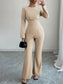 Asymmetric Long Sleeve Top and Pants Set nicholesgifts
