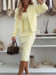 Women Full Size Slit Square Neck Dress and Outerwear Set Plus Size nicholesgifts