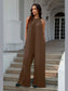 Double Take Full Size Tie Back Cutout Sleeveless Jumpsuit nicholesgifts