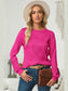 Textured Round Neck Long Sleeve Blouse nicholesgifts