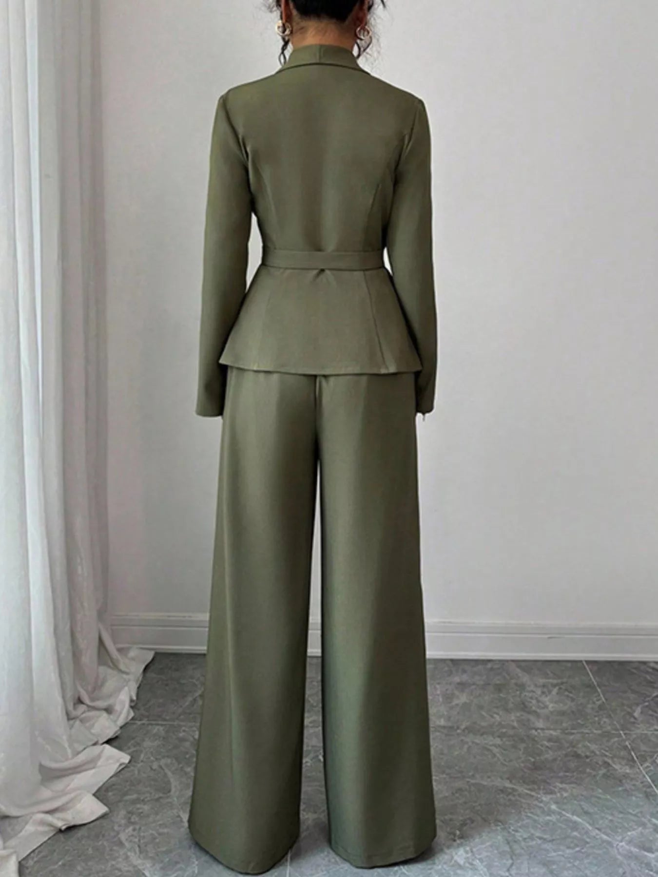 One Button Blazer and Pants Set nicholesgifts