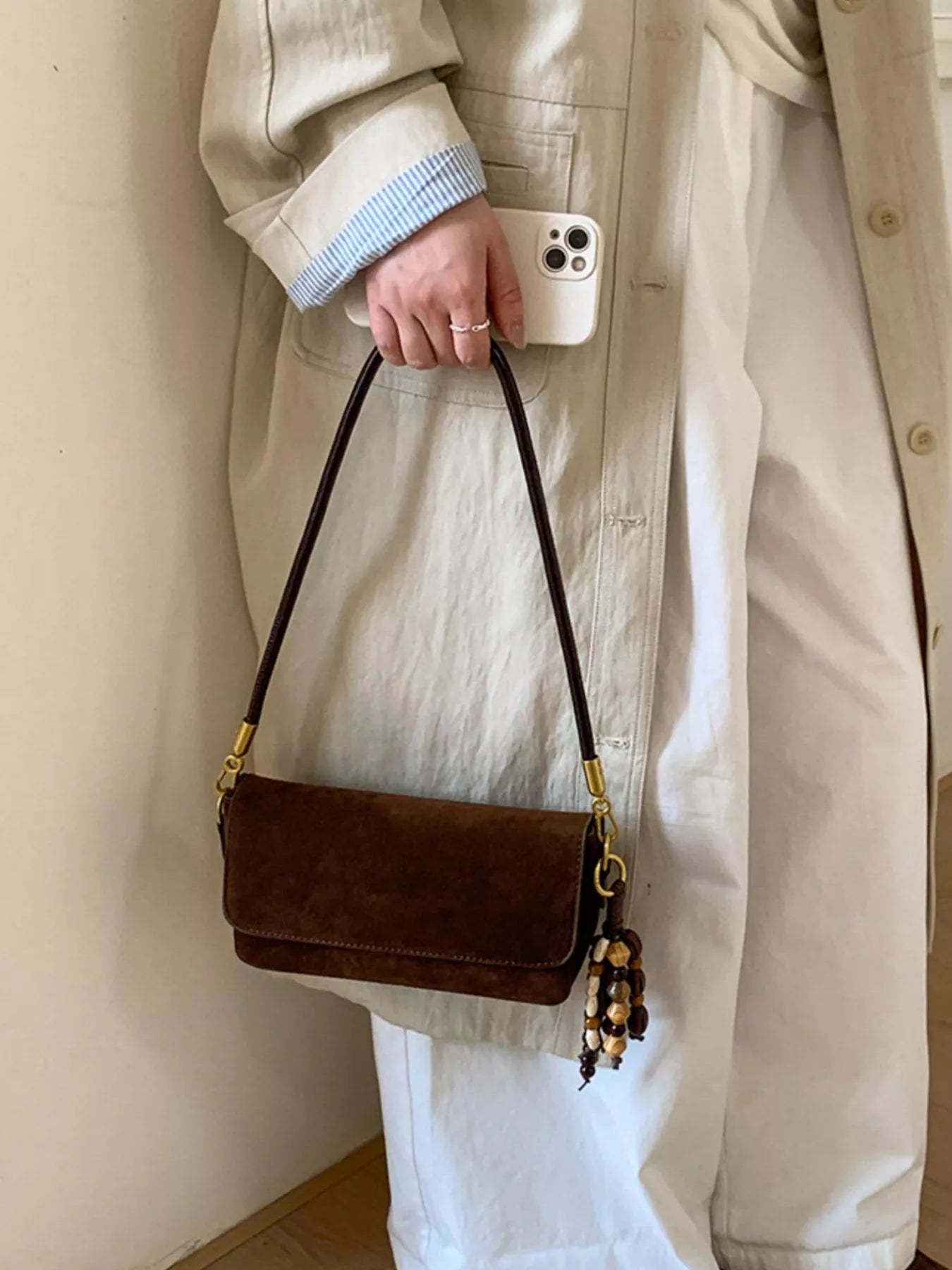 Adjustable Strap Flap Shoulder Bag nicholesgifts