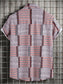 Men's Plus Size Patchwork Plaid Short Sleeve Casual Shirt nicholesgifts