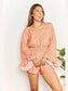 Double Take Printed Flare Sleeve Surplice Romper nicholesgifts