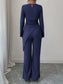 Asymmetric Long Sleeve Top and Pants Set nicholesgifts