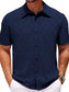 Men's Plus Size Button Down Short Sleeve Shirt nicholesgifts