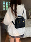 Top Handle Leather Backpack Bag nicholesgifts