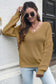 V-Neck Drop Shoulder Sweater nicholesgifts