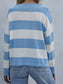 Striped Casual Long Sleeve Knit Top nicholesgifts