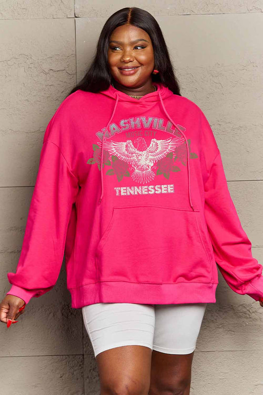 Simply Love Full Size NASHVILLE TENNESSEE Graphic Hoodie NicholesGifts