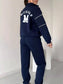 Full Size Striped Quarter Zip Top and Pants Set Plus Size nicholesgifts