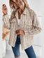 Perfee Pocketed Button Up Collared Neck Jacket nicholesgifts