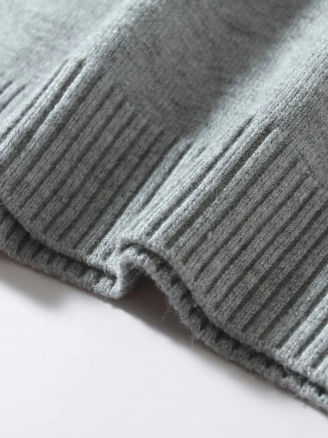 Men's Plus Size Ribbed Hem Long Sleeve Sweater NicholesGifts