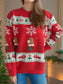 Christmas Element Round Neck Long Sleeve Sweater nicholesgifts