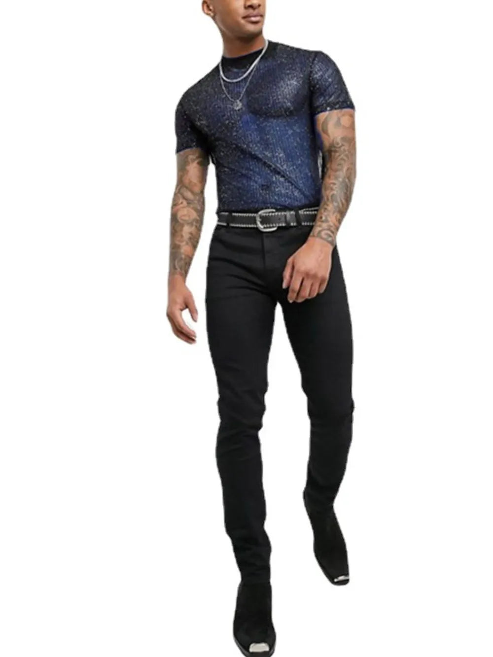 Men's Full Size Mock Neck Short Sleeve Top Plus Size Trendsi