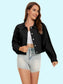 Distressed Distressed Button Up Denim Jacket nicholesgifts