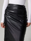 Women Slit Back Ruched Midi Skirt nicholesgifts