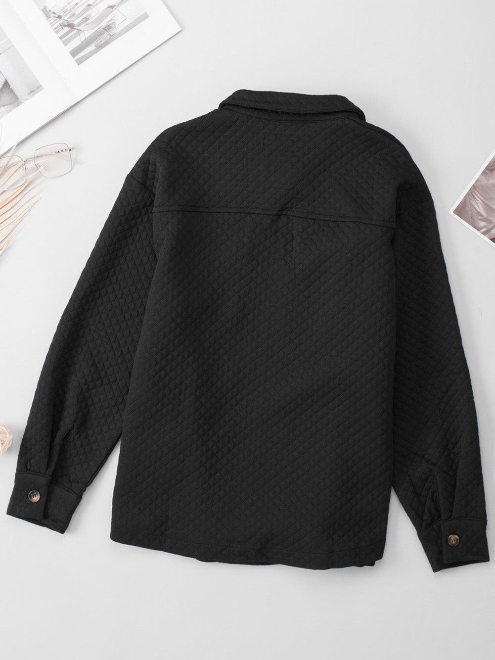 Button Down Collared Jacket nicholesgifts