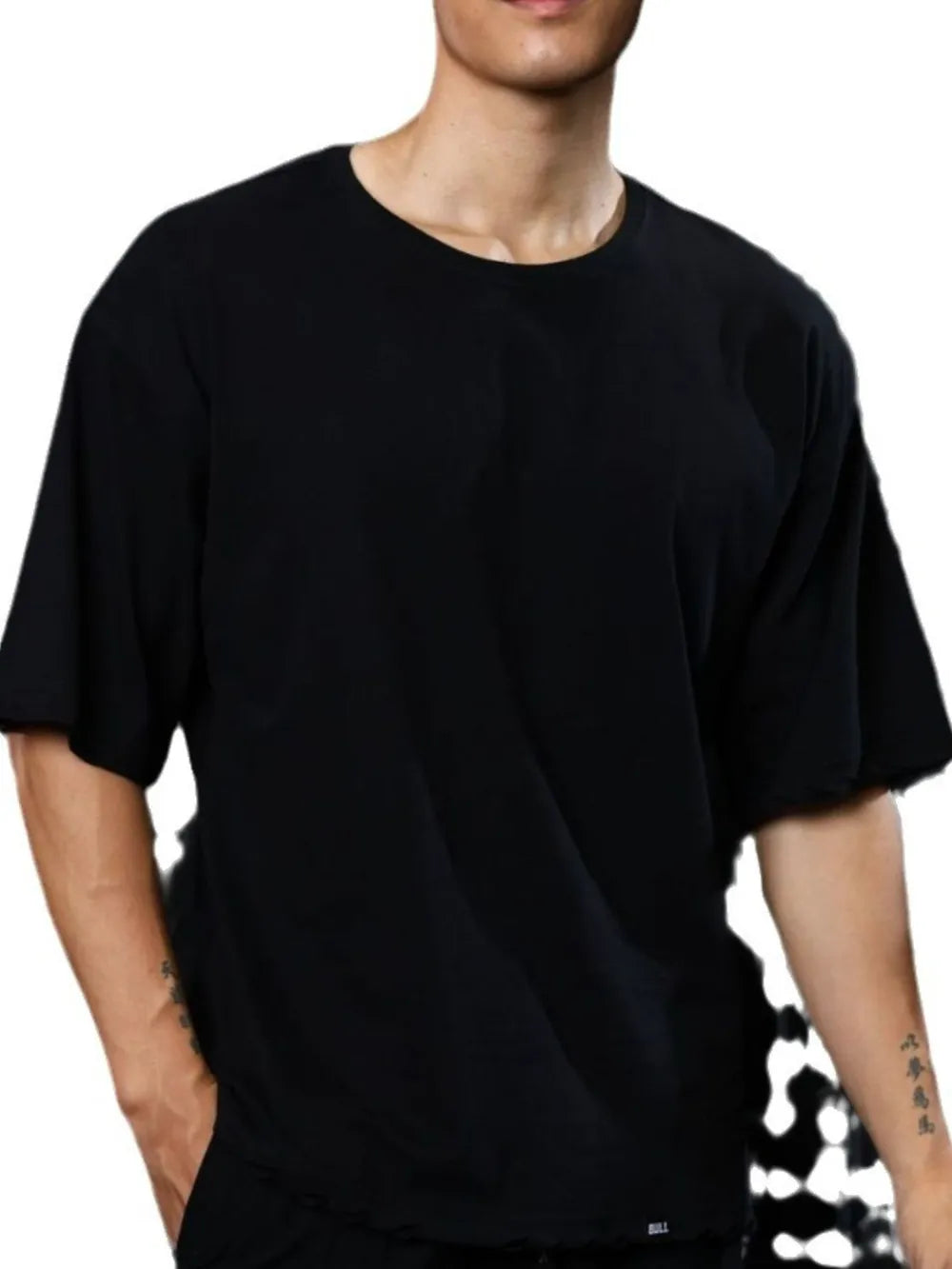 Men's Plus Size Round Neck Half Sleeve T-Shirt Trendsi