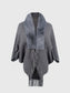 Women Open Front Fringe Hem Poncho nicholesgifts