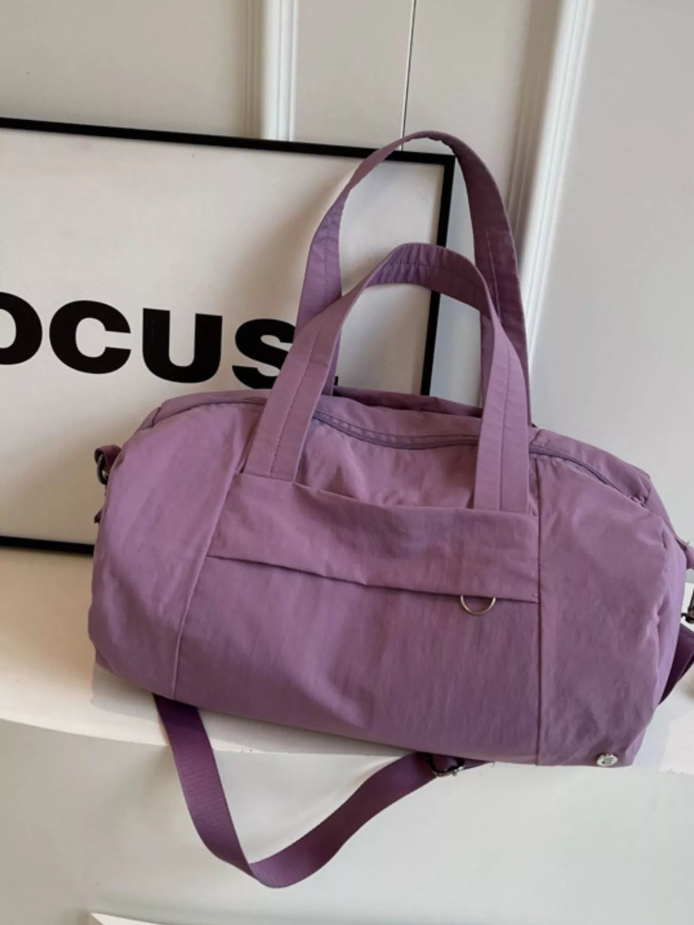 Solid Color Lightweight Travel Duffel Bag nicholesgifts