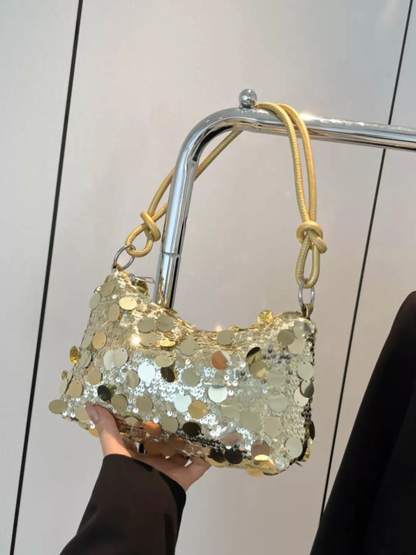 Sequin Embellished Shoulder Bag nicholesgifts