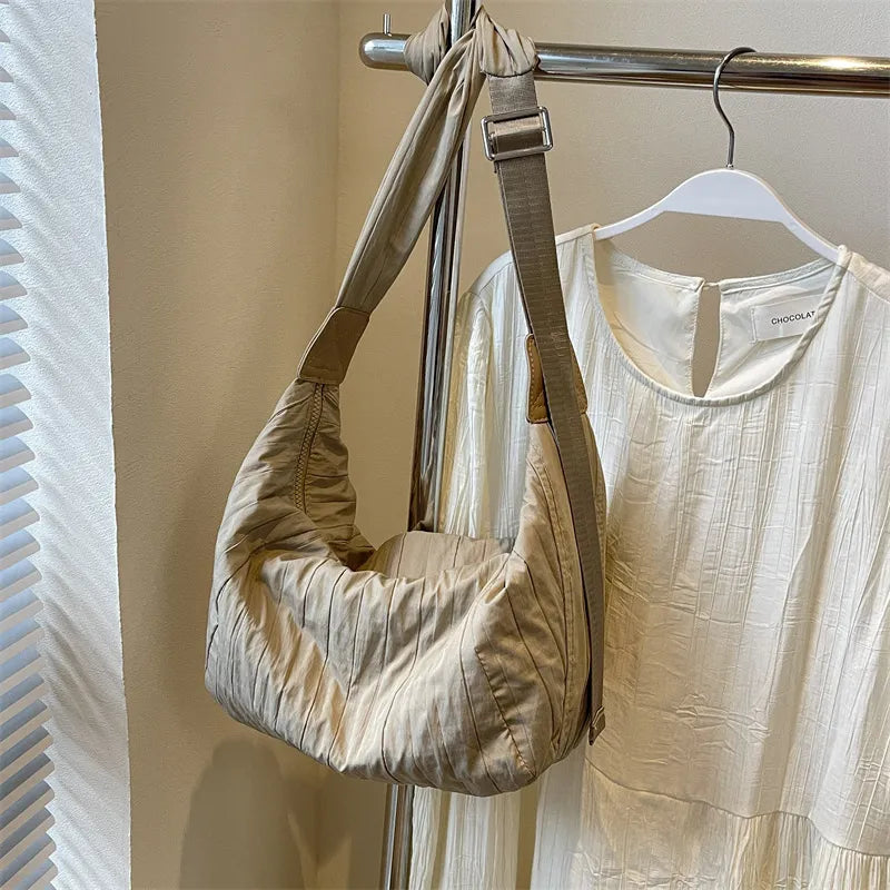 Pleated Dumpling Crossbody Bag Trendsi