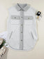 Pocketed Curved Hem Button Up Vest nicholesgifts