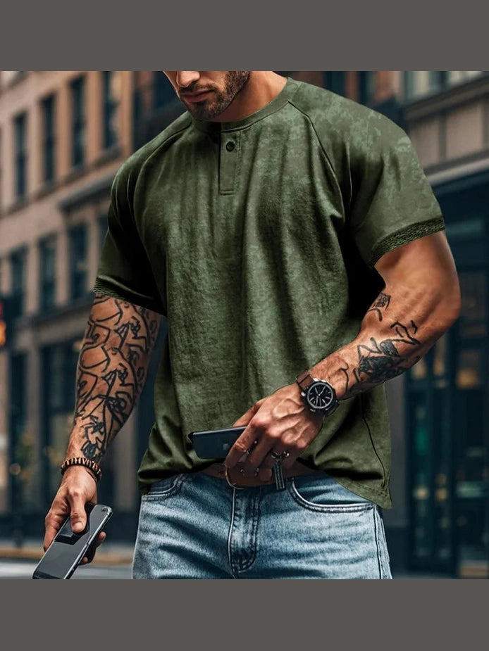 Men's Full Size Round Neck Short Sleeve T-Shirt Plus Size NicholesGifts