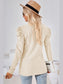 Women Round Neck Puff Long Sleeve Blouse nicholesgifts