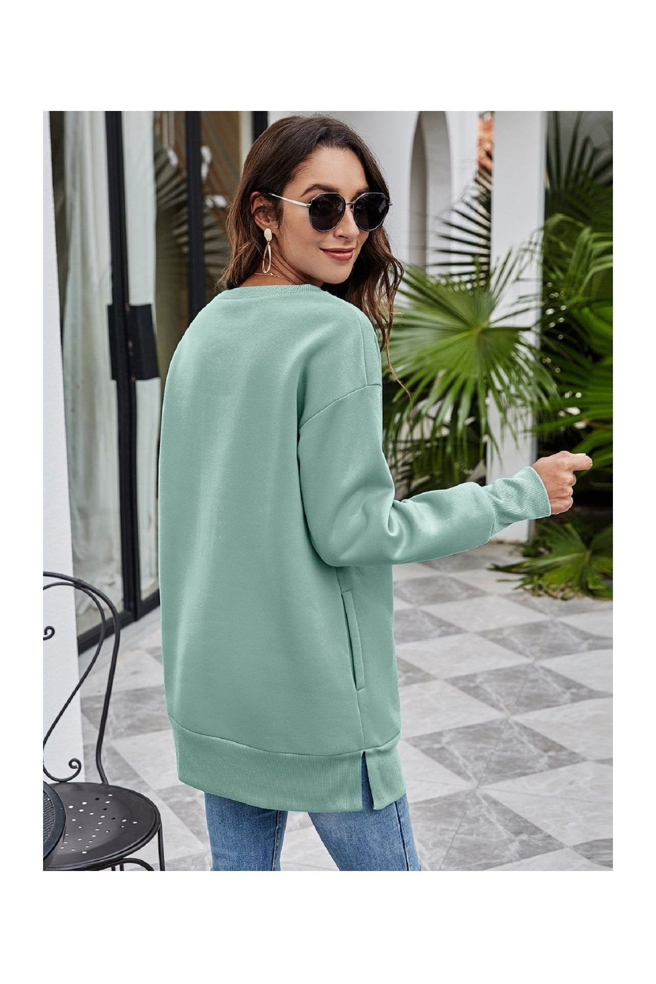 DON'T STOP BELIEVING Graphic Drop Shoulder Sweatshirt NicholesGifts