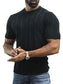 Men's Plus Size Striped Round Neck Short Sleeve T-Shirt nicholesgifts