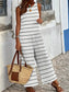 Striped Round Neck Wide Leg Jumpsuit nicholesgifts