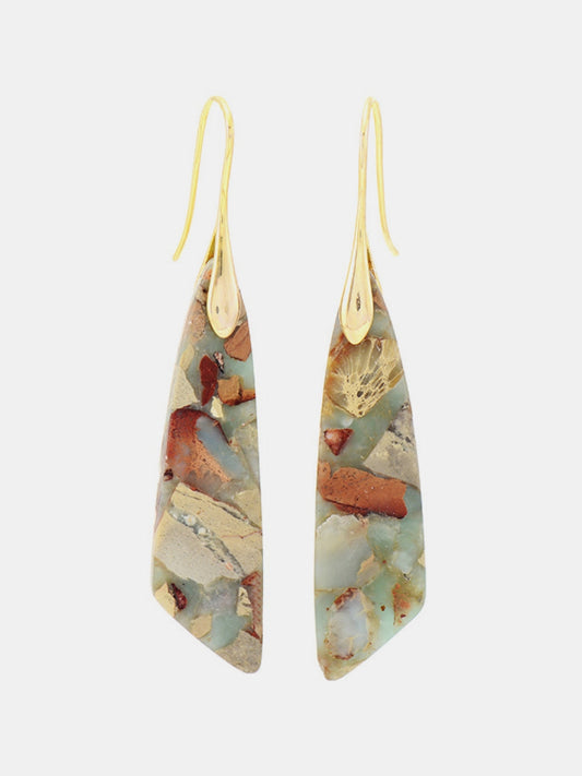 Handmade Natural Stone Dangle Earrings