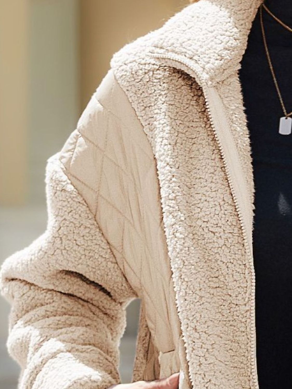 Zip-Up Collared Neck Jacket nicholesgifts