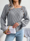 Decorative Button Cable-Knit Sweater Trendsi